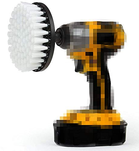 Brosse pour perceuse 12,7 cm avec poils doux Blanc