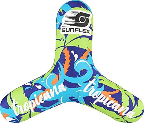 Sunflex Wurfscheibe Triangle Tropical Wave | leichte Flugscheibe für den Strand und den Park mit großer Wurf Distanz | sehr weich zum Fangen | extrem robust und für Jede Altersgruppe