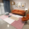 Teppich Auslegware Wohnzimmerteppich Kurzflor Moderner Teppich In Rosa Mit Niedrigem Flor, Schmutzabweisend, Wohnzimmer, Esszimmer, Dekoration, Bequem Und Verschleißfest 170X240CM Balkon Outdoor Teppi