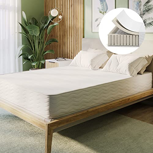 Serenia Sleep Twin-Sized 10.5-Inch GOTS-Certified Organic Latex Hybrid Quilted Mattress - Medium Firm Mattress in a Box with Soft & Organic Cotton Breathable Cover