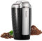 Electric Coffee Grinder, 200W, 100g Capacity, One Touch Operation, Blade and Cup Made with Stainless Steel, Includes Cleaning Brush (Black)