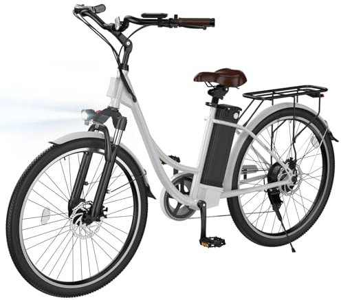 Elektrofahrrad mit Abnehmbarer 36V 13Ah Akku Bis zu 90KM,26 Zoll E Bike mit 7 Gang Getriebe für Herren Damen Pendler Reisen Übung,60N.m 250W Motor City Pedelec mit Aussetzungen und LCD-Display