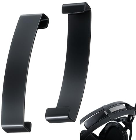 Enhon 2 Pack Aluminum Headphones Support Brace Clamps, Compatible with Astro A50 Gen 4 & Mod Kit Durable Headband Clip for Enhanced Stability and Comfort (Black)