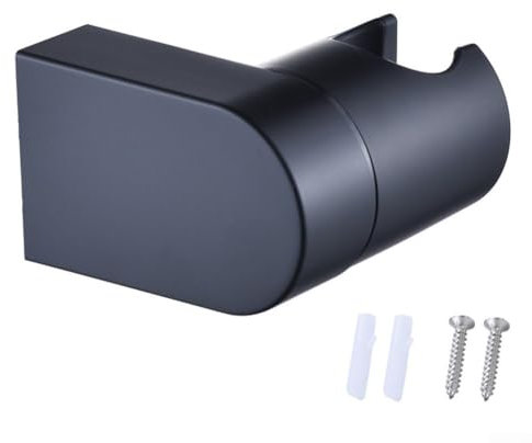 Support de douche mural, support de pommeau de douche réglable, pour tout espace de salle de bain, pour pommeau de douche, 4 x 7 x 6,5 cm, noir
