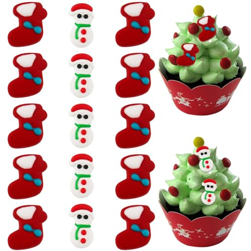 Décoration Parsemée Comestible de Noël, Sprinkles Noel, Décoration Comestible pour Gâteaux de Noël, Parfaite pour Orner Diverses Pâtisseries, Cupcakes et Biscuits