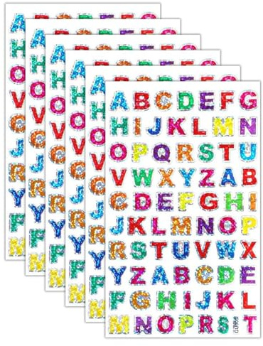 Funalix 40 Hojas Pegatinas Letras del Alfabeto de Vinilo, Pegatinas Letras Adhesivas, Para Manualidades, Buzones, Letreros y Decoración del Hogar (19 x 10,5 cm)