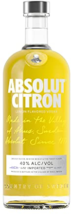 Absolut Citron – Absolut Vodka mit Zitronen Aroma – Absolute Reinheit und einzigartiger Geschmack in ikonischer Apothekerflasche – 1 x 1 l