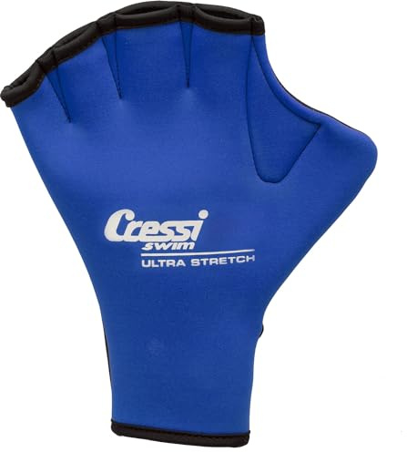 CRESSI Swim Gloves - Blue, Large