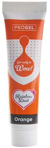 Colorant alimentaire professionnel Rainbow Dust ProGel, orange 25 g