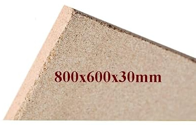Vermiculite Brandschutzplatte | 800x600x30mm | Schamotte-Ersatz