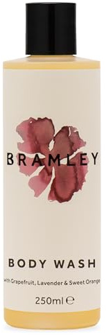 Bramley Body Wash, Natural Shower Gel with Grapefruit, Lavender & Sweet Orange Essential Oils, Uplifting and Refreshing Vegan Shower Gel (250ml)
