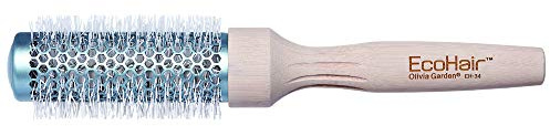 Olivia Garden EcoHair Thermal 34 mm - Miljövänlig professionell bambuhårborste