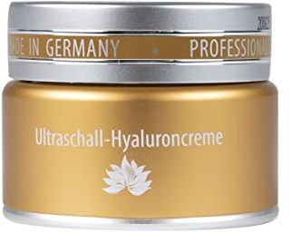 emmi-skin H 30ml – Ultraschall-Hyaluroncreme, zur Faltenreduktion, für ein gesünderes und jüngeres Hautbild, mit Gold- und Platinpuder, für Gesicht, Hals, Dekolleté