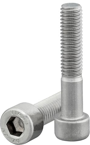 Zylinderschraube mit Innensechskant nach Norm DIN 912 / ISO 4762 Vollgewinde rostfreier Edelstahl A25 | V2A Zylinderkopfschraube (M5 x 25 mm, 10 Stück)