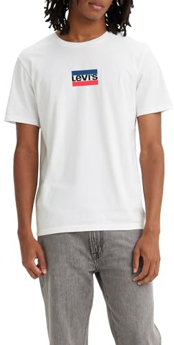 Levi's Graphic Crewneck Tee T-shirt, Mini Sportswear Logo White+, M Uomo