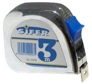Sifer flexometro cromo 3m 13mm con freno y clip
