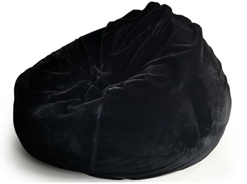 UGEFKMQ Pouf Fauteuil Pouf De Luxe pour Adultes Grands Poufs Moelleux avec Salon Sièges Moelleux Extra Larges pour Adultes (sans Remplissage),Noir,70 Cm * 80 Cm