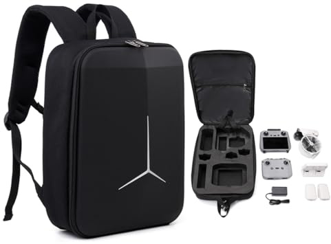 LiLiLiTok Drönare Bärryggsäck för DJI Flip Fly More Combo Drönare och RC2/RC3 Fjärrkontroll Tillbehör, Svart, 6 x 26,5 x 11,5 cm, Ryggsäck, Svart, L