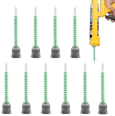 Lot de 10 mélangeurs statiques, buses de mélange, buses de mélangeur, colle 2K, pointes de mélangeur, colle plastique 1:1, embout mélangeur pour colle plastique, colle bicomposante, pistolet à colle