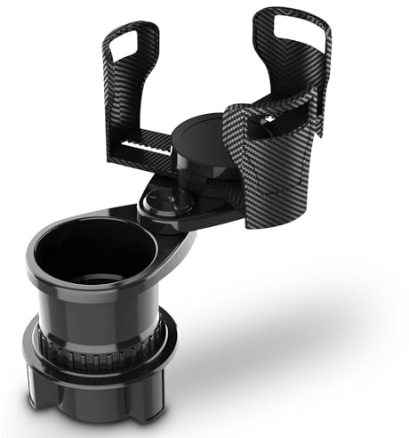 D-Lumina Rallonge de Porte-Gobelet de Voiture,D'extension de Porte-Gobelet de Voiture Multifonctionnel 2 en 1 avec Base Réglable,Compatible avec Tous Les Types de Bouteilles d'eau et de Gobelets.