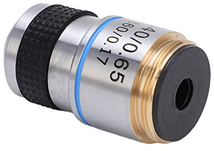 Fafeicy Achromatic Microscope Objective High Refractive Index Achromatic Objective Lens Wide Field of View for Microscope (S40/0.65)