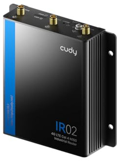 Cudy Router WiFi industrial 4G LTE Cat4 N150, enrutador celular dual SIM con RS232/RS485 e IO, amplia temperatura -40 ~ 75 °C, metal IP30, para máquinas expendedoras, cajeros automáticos, tiendas