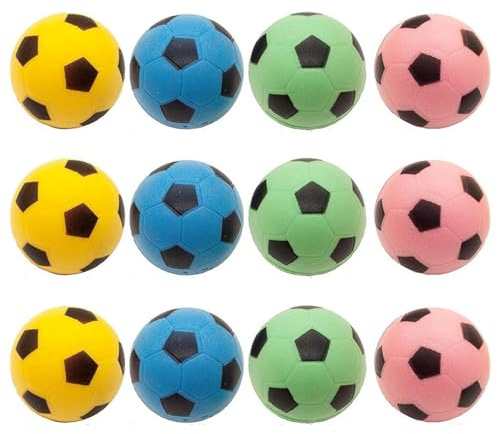 PETFAVORITES Foam Soccer Balls Cat Toys - Pack of 12