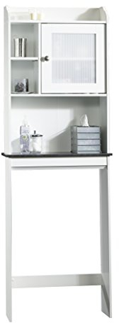 Sauder Caraway Etagere, W: 23.31 x D: 7.44 x H: 68.07 , Soft White finish