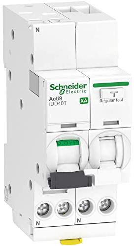 Schneider Electric - ACTI9 iDD40T XA - disjoncteur différentiel auto - 1P+N C 10A 4500A/6kA 300mA AC - A9DP6610