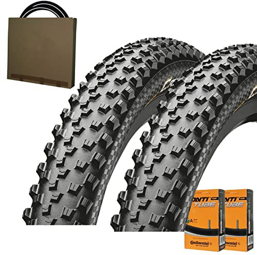 Continental Fahrrad Reifen 26 Zoll MTB Cross King 26x2.00 | 50-559 + SV Schlauch (Set 2 Stück)