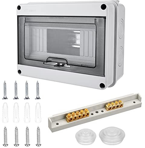 Coffret Electrique Etanche Exterieur: Boîte Etanche Electrique Exterieur IP65, Tableau Electrique 1 Rangée Etanche 8 Modules, Boîtier Electrique, Tableau Electrique Etanche Pour Disjoncteur Mural