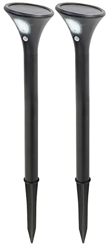 Lunartec 2 bornes lumineuses solaires avec capteur de mouvement - blanc froid