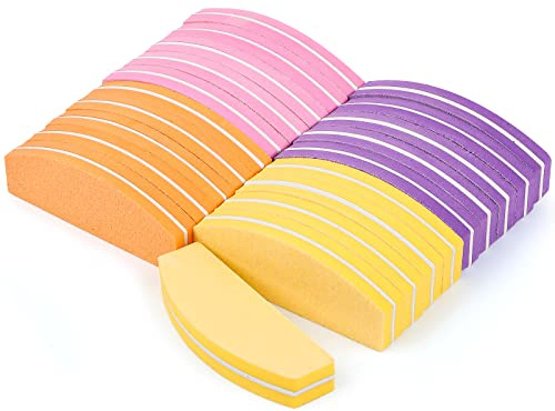 Encuryna 20 unidades de limas de uñas para uñas de gel, 100/180 limas de uñas para uñas de gel naturales, Buffer para uñas de gel para lijar uñas acrílicas o uñas naturales