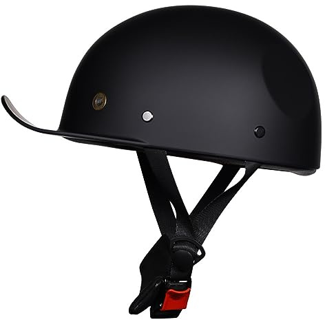 BGGNG Retro Motorradhelm Halbschalenhelm,Kinder-Motorradhelm ECE Zulassung Baseball Cap Helm Jethelm Deutscher Stil Totenkopf Kappe Helm Motorrad Cruiser Roller Cool Helm A,M