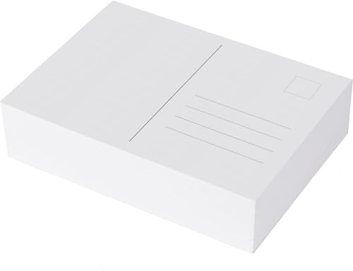 100 tomma vykort, vit, DIN A6, kreativt hantverk, designa individuella vykort, högkvalitativt konstpapper (300 g/m2)