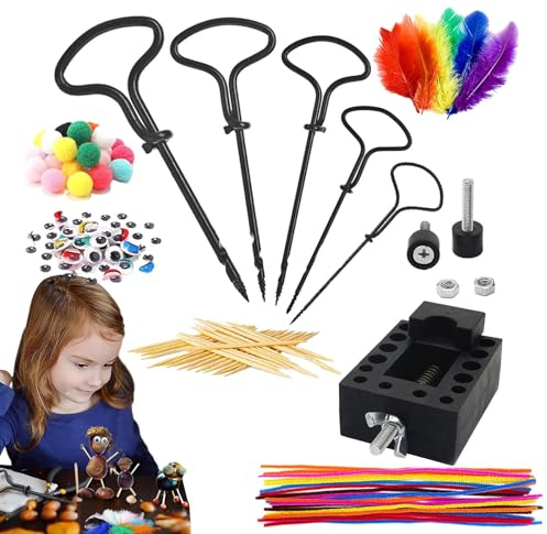 Kasmole Kastanienbohrer- -Kit | Bohrer- und Werkzeugset für Kleinkinder mit ergonomischem Griff | Spielzeug verbessert die Hand-Auge-Koordination und verhindert Spielsucht in Kindergärten