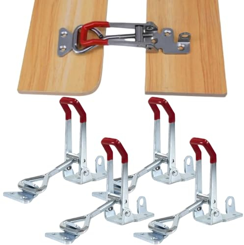 Loquets à Bascule Réglables,4 pièces, Pince à Genouillère,Loquet à Bascule,Loquet de Boîte,Sauterelle de Serrage Réglables,Fermetures de Serrage,Serrage à Genouillère Pince à Bascule