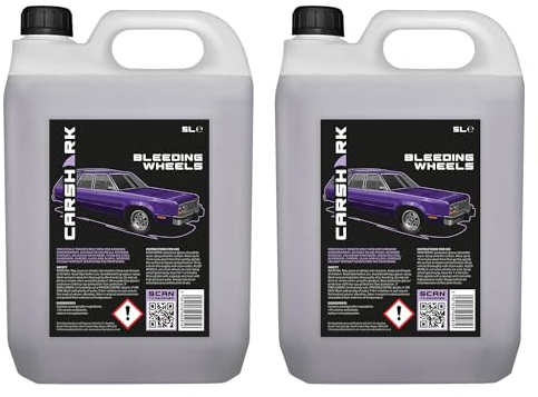 CARSHARK Bleeding Wheels 2 x 5 litre Wheel Cleaner, Removes Iron and Airborne Contaminants