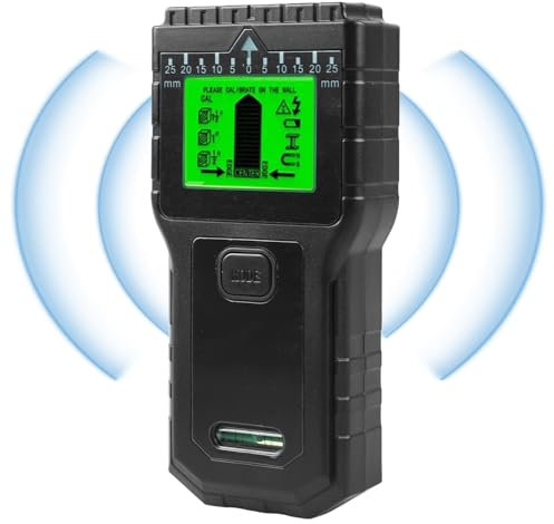 SPORWAY Localizador de líneas: localizador de líneas, 7 en 1, buscador de cables, detector de pared digital con pantalla LCD para madera, metal, líneas eléctricas