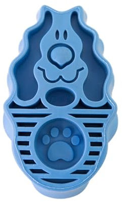 Hundebürste, Hundereinigung Bürste Blau Hundebürste, Soft Hundebürste Kurzhaar Hundepflege Bürste Hunde Badebürste für lange kurzhaarige Welpen Waschen Grooming (Blau)