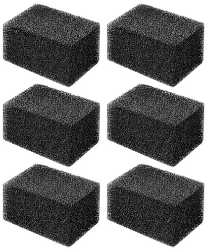 Editbar 6PCS Aquarium Filter Schwamm – Biochemischer Filterschwämme 10PPI (10×7×6CM), Ersatzfilter für Aquariumfilter – Effiziente Wasserreinigung & Staubfilterung (Schwarze)