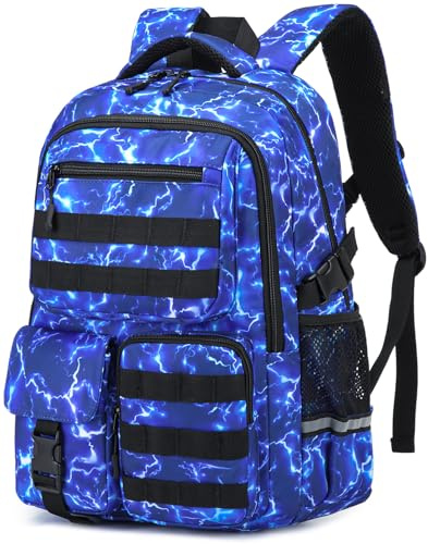 BlesMaller Schulrucksack für Jungen Teenager Rucksack Mädchen Kinder Schultasche für Grundschule Mittelschule Reise -mit Laptopfach Tagesrucksack (Blau)