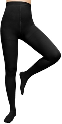 Evolyline Medical Compression Tights for Women & Men, 15-20 mmHg, Closed Toe, Opaque, Graduated Support, Compression Stockings for Varicose Veins, Edema, Flight, Nursing