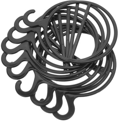 VICASKY Organizzatore Girevole per Sciarpe e Cinture, Plastico Nero, Salvaspazio, 10 Pezzi, per Armadio e Guardaroba, 13cm