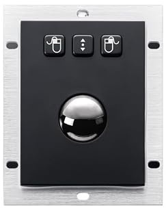 Inbyggd mekanisk trackball-mus USB PS2-panelfäste 38 mm metallrullboll Industriell pekenhet(PS2 interface,Schwarz)