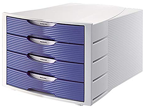 Schubladenbox mit 4 Schüben, Schubladen geschlossen, 29,8x21,5x37,5cm