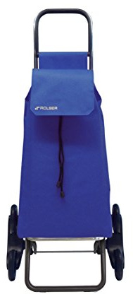 Rolser SAQ006 - Carro de compra (nylon, plegable, 47.5 x 40 x 107 cm, 43 L, 6 ruedas), color azul