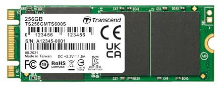 Transcend 256GB Interne M.2 SATA SSD 2260 SATA 6 Gb/s Retail TS256GMTS600S