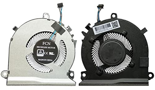 Fleshy Leaf CPU Cooling Fan Replacement for HP Pavilion Gaming 15-EC 15-ec0013dx 15-ec0751ms 15-ec0054ax 15-ec0010nr 15-ec0075ax 15-ec0001ne 15-ec0078ax 15-ec0001ne 16-A 16-A0010CA Series L77560-001