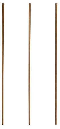 Rebower Entièrement Fileté Tige Tous Filetage Laiton Tige Barre Goujons, [pour Colliers et U-Boulons] - M3 x 250mm Mâle Fileté 0.5mm Pas/Or/3Paquet